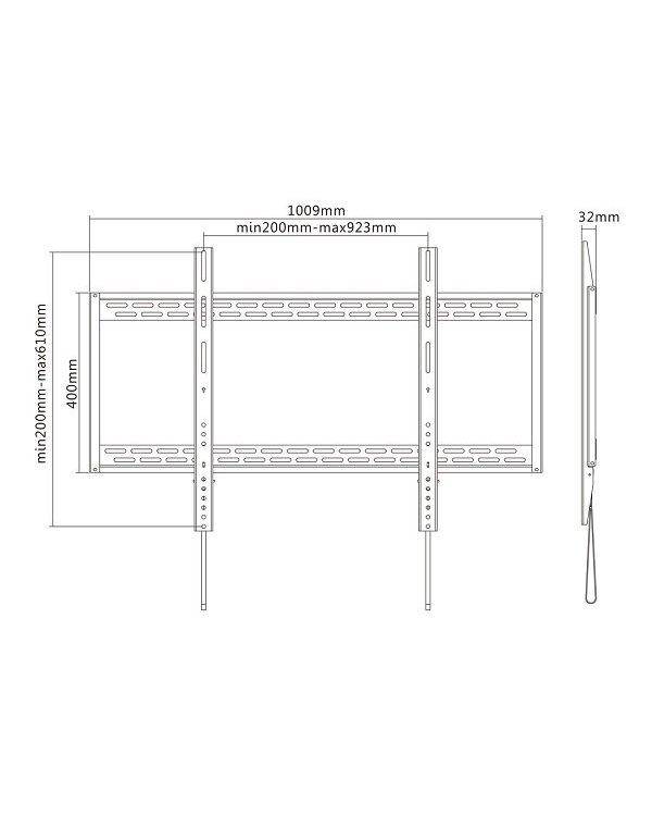 Multibrackets MB-8823 Настенный поворотный ТВ кронштейн 100" / 100 kg