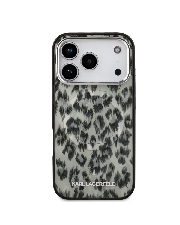 Karl Lagerfeld IML Leopard MagSafe Case Защитный чехол для iPhone 17 Pro / коричневый