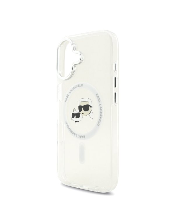 Karl Lagerfeld IML K&CH Heads Metal Frame MagSafe Case Защитный чехол для iPhone 17 / прозрачный