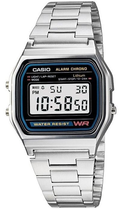 Casio A158WA-1DF Unisex часы