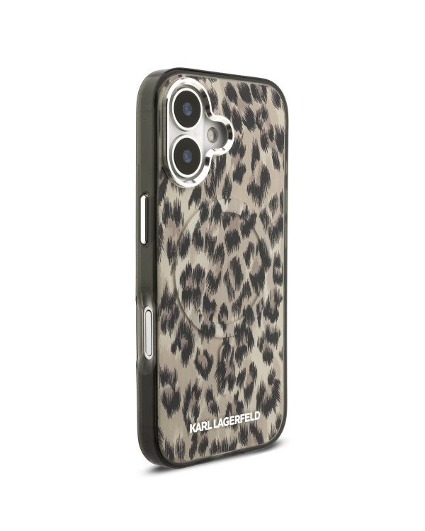 Karl Lagerfeld IML Leopard MagSafe Case Защитный чехол для iPhone 17 / коричневый