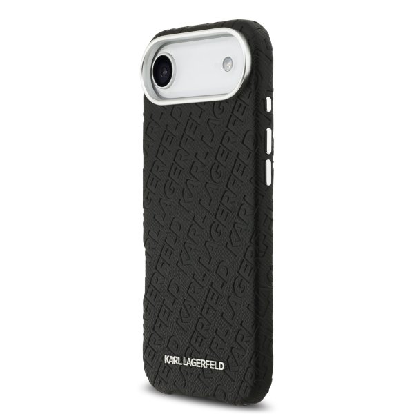 Karl Lagerfeld Grained PU Repeated Logo MagSafe Case Защитный чехол для iPhone Air / чёрный