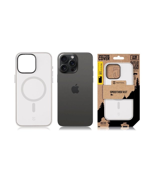 Tactical MagForce SmoothIsFast Cover Защитный чехол для Apple iPhone 15 Pro Max / меловый