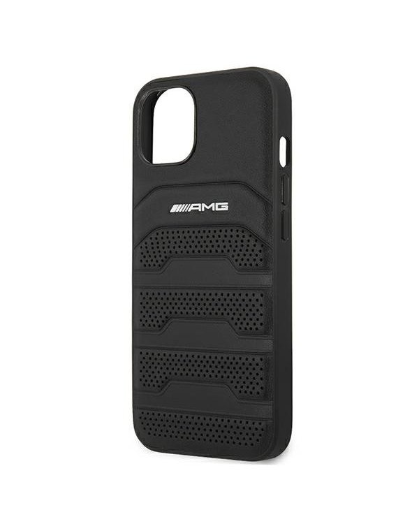AMG AMHCP13SGSEBK Back Case Кожанный Чехол для телефона Apple iPhone 13 Mini Черный