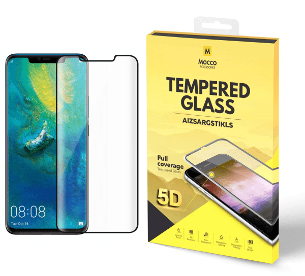 Mocco Full Glue 5D Signature Edition Tempered Glass Защитное стекло для Huawei Mate 20 Pro Черное