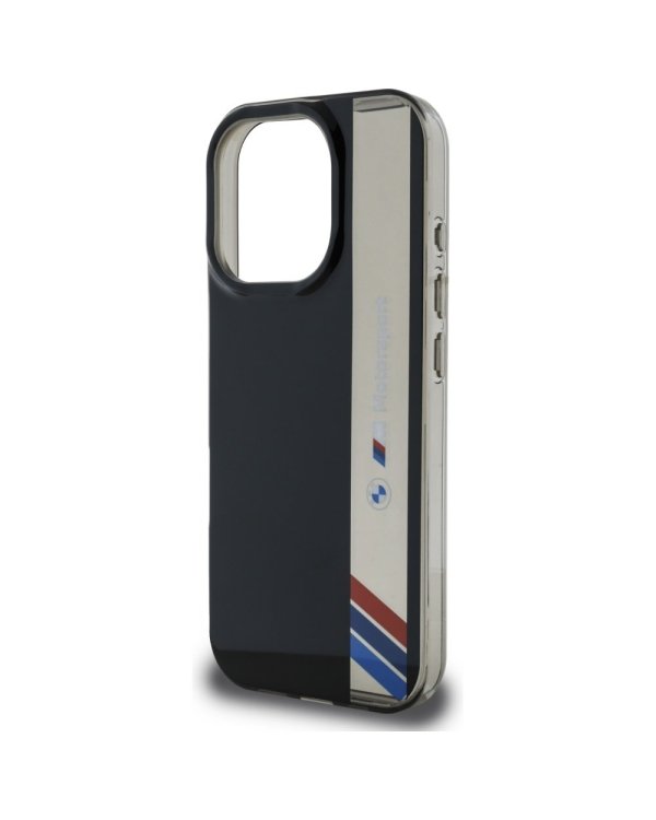 BMW Motorsport IML Vertical Stripe Защитный Чехол для Apple iPhone 16 Pro Max