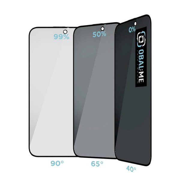 Обложка книги «OBAL:ME Privacy 5D Glass Screen Protector Защитное стекло для Apple iPhone 14 Pro / чёрный»
