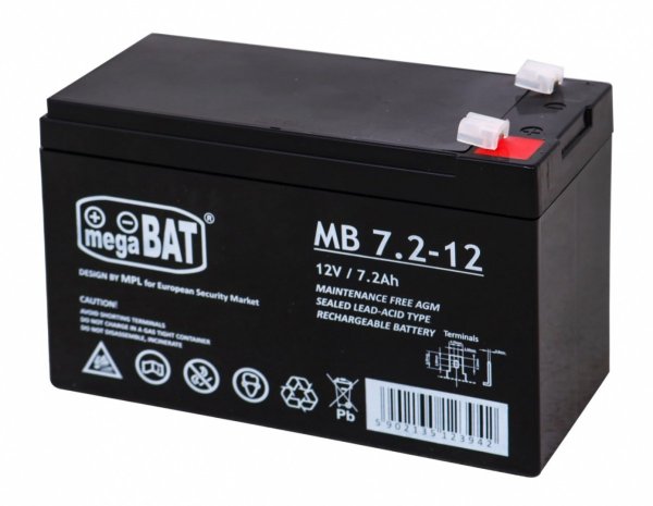 megaBAT MB 7.2-12 Аккумулятор 12V/7Ah / 151x95x65mm