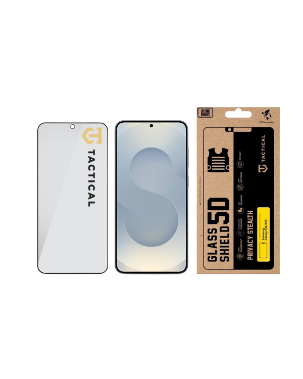 Tactical Glass Shield Privacy Stealth 5D Защитное стекло для Samsung Galaxy S24/S25 / чёрный