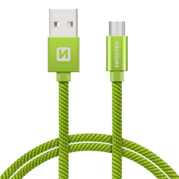 Swissten Textile Универсальный Micro USB Кабель данных 2m