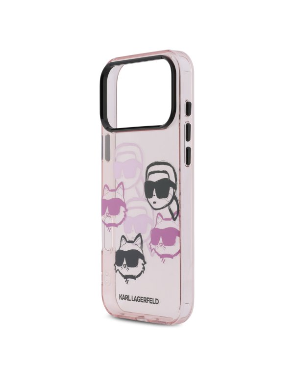 Karl Lagerfeld IML Multi K&CH Heads Защитный чехол для iPhone 17 Pro Max / розовый