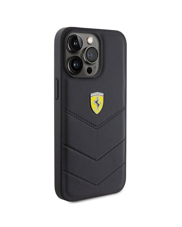 Ferrari Quilted Metal Logo Back Case Защитный Чехол для Apple iPhone 15 Pro Max