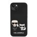 Karl Lagerfeld MagSafe Liquid Silicone Karl and Choupette Защитный чехол для iPhone 14 Plus / чёрный