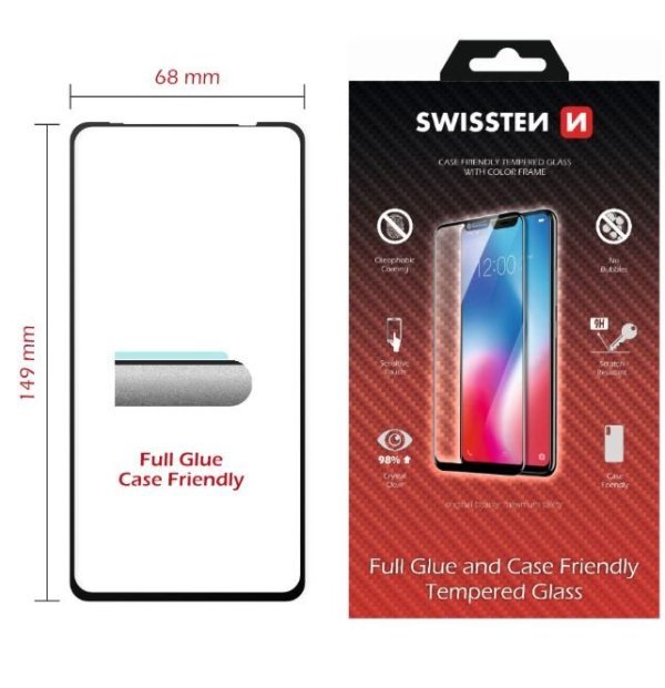 Swissten Full Face Tempered Glass Защитное стекло для экрана Huawei Nova 5T черный