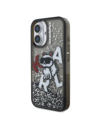 Karl Lagerfeld Liquid Glitter Scattered Choupette Case Чехол для Apple iPhone 16