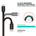 Swissten Textile Quick Charge Универсальный Micro USB Кабель данных 2m