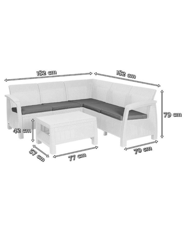 Keter 29202123599 Corfu Relax Set садовая мебель