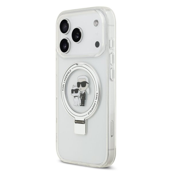 Karl Lagerfeld Ringstand Karl and Choupette MagSafe Case Чехол для Apple iPhone 17 Pro