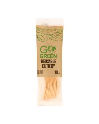 Go Green Вилки Mногоразовые 10шт