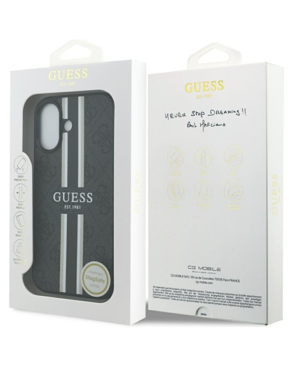 Guess 4G Printed Stripes MagSafe Case Чехол для Apple iPhone 17