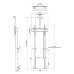 Multibrackets MB-8069 Моторизованная напольная подставка для TV / Kрепление для информационного дисплея 2,54 m (100") / 120kg