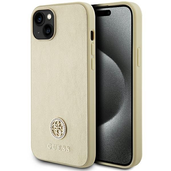 Guess Strass Metal Logo Back Case Защитный Чехол для Apple iPhone 15