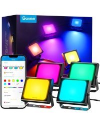 Govee H7060 RGBIC LED Комплект умных прожекторов IP65 / Bluetooth / Wi-Fi / 4шт.