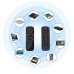RoGer M8 Universal Remote control Универсальный пульт дистанционного управления с беспроводной клавиатурой для TV 2.4G USB-ресивер TV W1 черный
