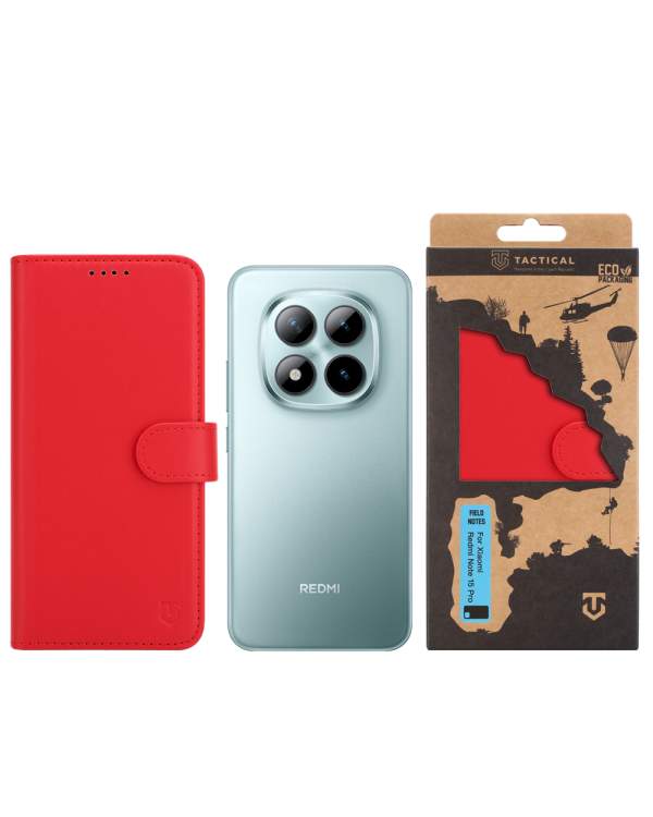 Tactical Field Notes Защитный чехол для Xiaomi Redmi Note 15 Pro 5G / красный