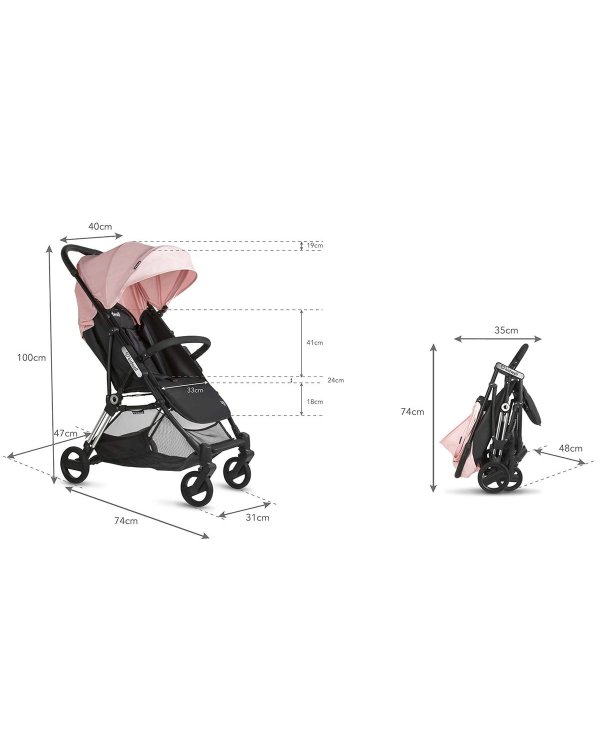 Kidwell Flash Детская Kоляска Розовый