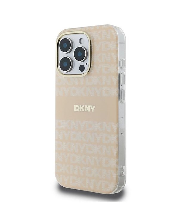 DKNY Repeat Texture Pattern With Stripe Защитный Чехол для Apple iPhone 16 Pro