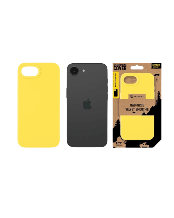 Tactical MagForce Velvet Smoothie Cover Защитный чехол для Apple iPhone 16e / жёлтый