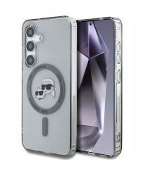 Karl Lagerfeld Button Karl & Choupette Heads Printed Logo MagSafe Чехол для Samsung Galaxy S25