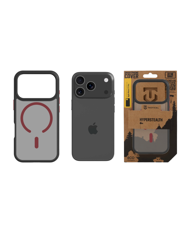 Дополнительное изображение книги «Tactical MagForce Hyperstealth 2.0 Защитный чехол для iPhone 17 Pro / чёрный/красный»