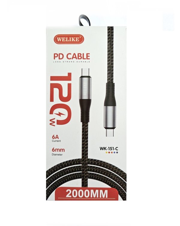 WELIKE WK-151-C Кабель для зарядки USB-C 120W PD 2m