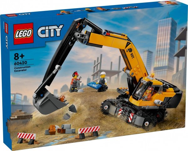 LEGO City 60420 Yellow Construction Excavator Конструктор