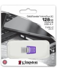 Kingston 128GB microDuo 3C USB Type-A + USB Type-C Флеш Память