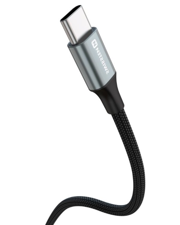 Swissten Textile II USB-C - USB-C Kабель для передачи данных и зарядки 1.5m