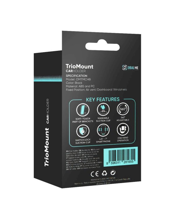 OBAL:ME TrioMount Car Holder Автомобильный держатель / чёрный