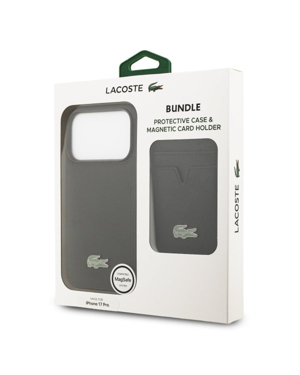 Lacoste Iconic Petit Pique MagSafe Case + Wallet Чехол + кошелек для Apple iPhone 17 Pro