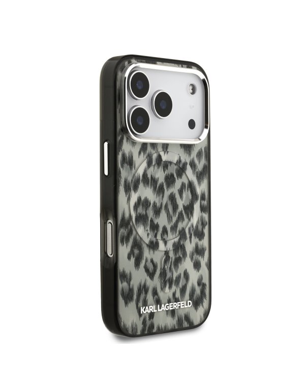 Karl Lagerfeld IML Leopard MagSafe Case Защитный чехол для iPhone 17 Pro / коричневый