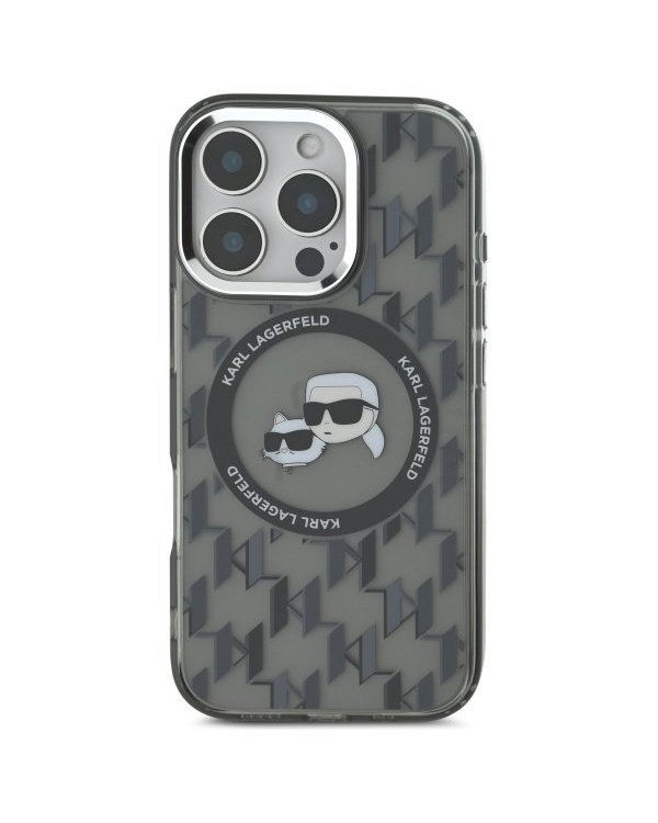 Karl Lagerfeld Hard IML Monogram Karl&Choupette Head MagSafe Case Чехол для Apple iPhone 16 Pro