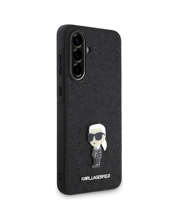 Karl Lagerfeld Fixed Glitter Ikonik Logo Metal Pin Case Чехол для Samsung Galaxy A36 5G