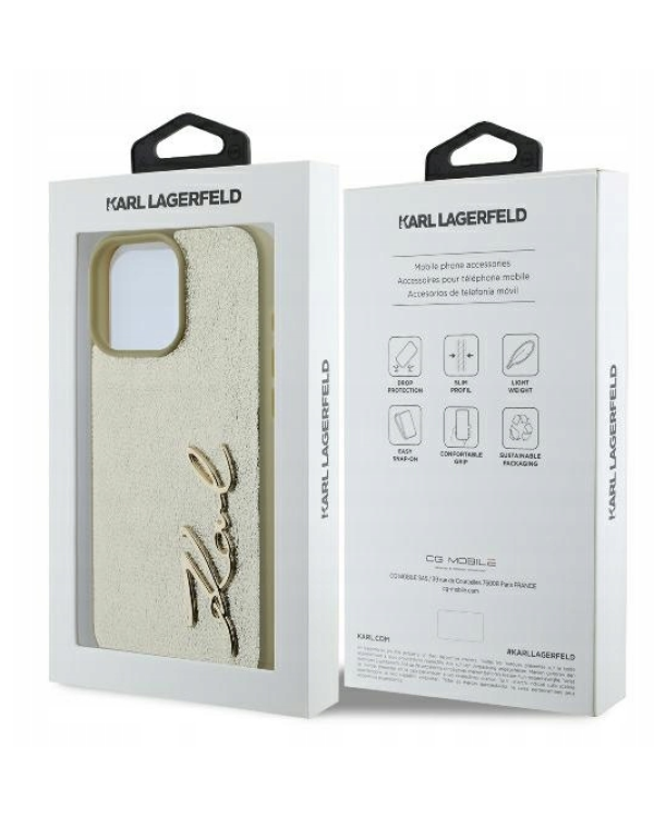 Karl Lagerfeld Metal Signature Защитный Чехол для Apple iPhone 16 Pro