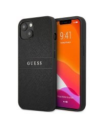 Guess GUHCP13SPSASBBK Saffiano Stripe Back Case Чехол для Apple iPhone 13 Mini Черный