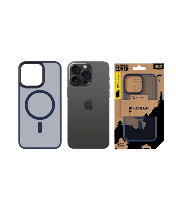 Дополнительное изображение книги «Tactical MagForce Hyperstealth Cover Защитный чехол для iPhone 15 Pro Max / тёмно-синий»