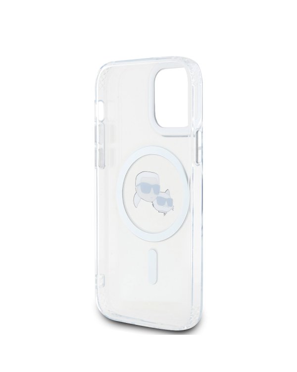 Karl Lagerfeld IML K&CH Heads Metal Frame MagSafe Защитный чехол для iPhone 12/12 Pro / прозрачный