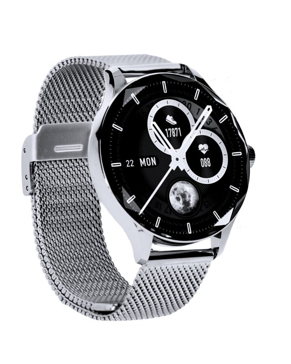 Garett Smartwatch Viva Silver steel Умные часы AMOLED / IP67 / Find your phone / Music playback control