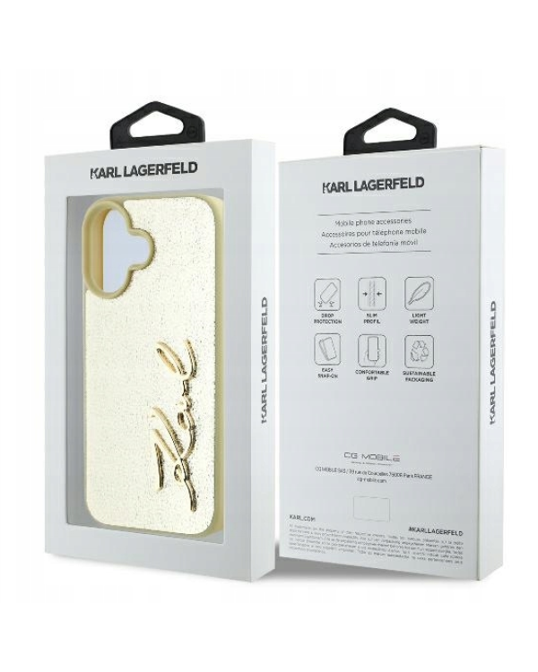 Karl Lagerfeld Metal Signature Защитный Чехол для Apple iPhone 16