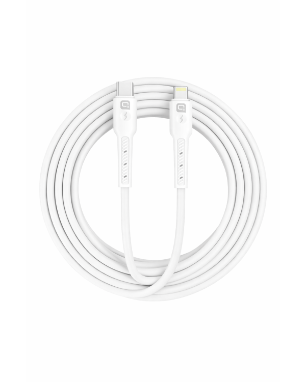 Quik Accessories QK-1022 Soft Silicone 27W Кабель для Зарядки и Передачи данных USB-C to Lightning 1m
